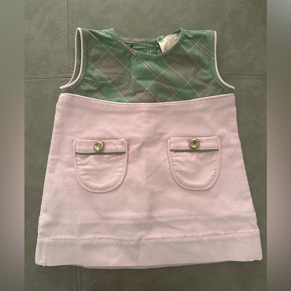 NWT TBBC Jill Jumper - Corduroy in Palm Beach Pink / Mirador Place Plaid